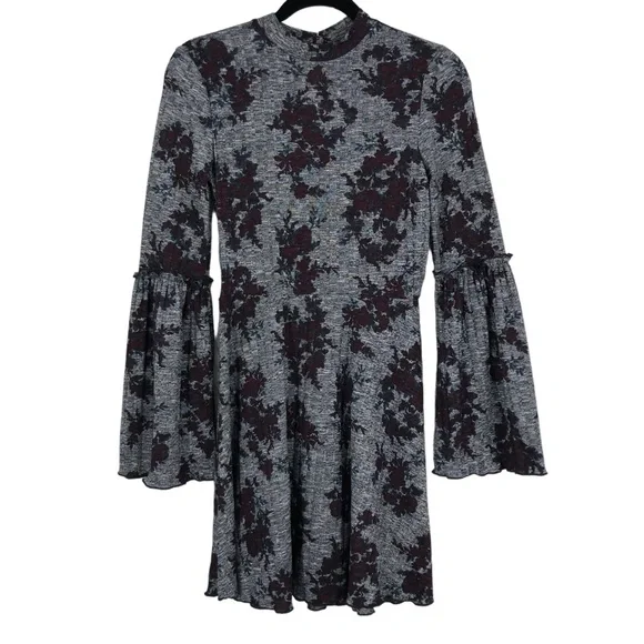 flare dress with bell sleeves Elegant Romantic Flare Sleeve Ruffle Hem Short Dress for Fashion-Forwa –  Canary Houze main image 0